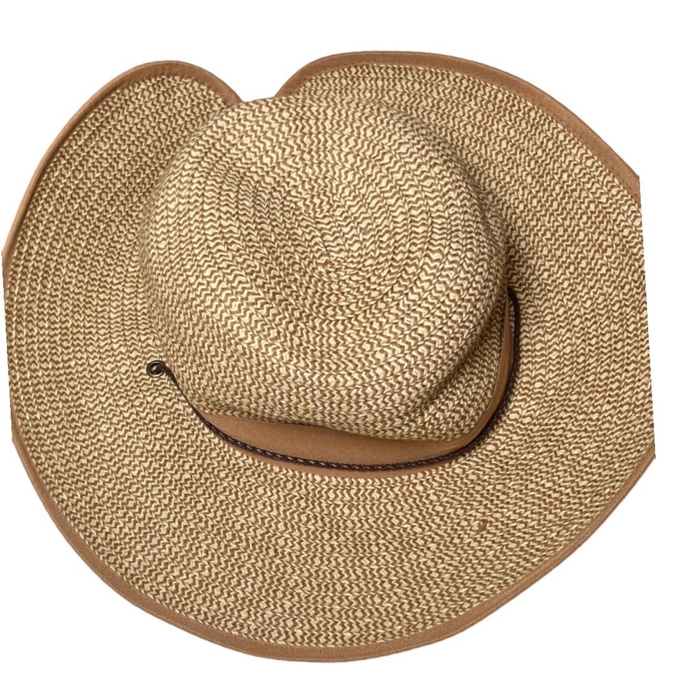 Wide Brim Sun Hat Paper Straw Split Back San‎ Diego Hat Company Tan O/S